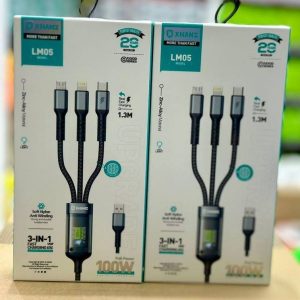 کابل ۳ کاره اورجینال xhanz lm05